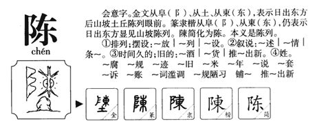 陳五行金|陈的五行属什么,陈字的五行属性,陈的寓意